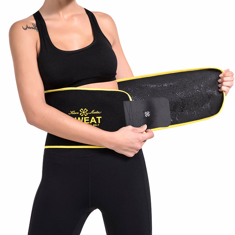 KIWI RATA Neoprene Sauna Waist Trainer Corset Sweat Belt Black Size 2X 
